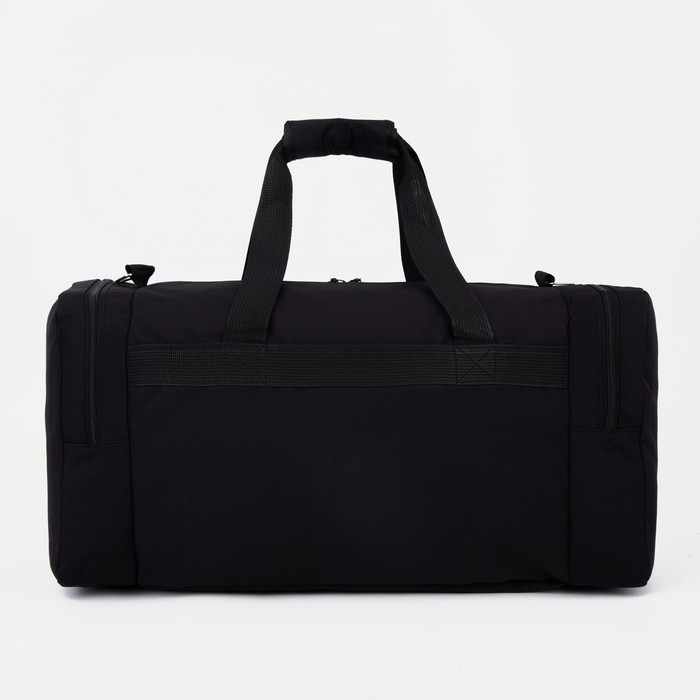 Сумка спортивная на молнии, 2 наружных кармана, средний размер, цвет чёрный Сумка спортивная на молнии, 2 наружных кармана, средний размер, цвет чёрный