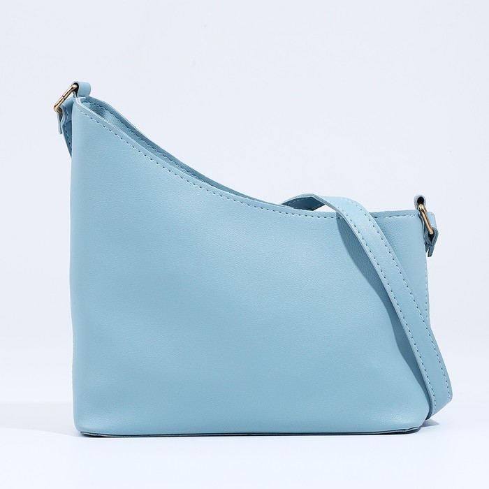 Сумка кросс-боди на молнии, цвет голубой