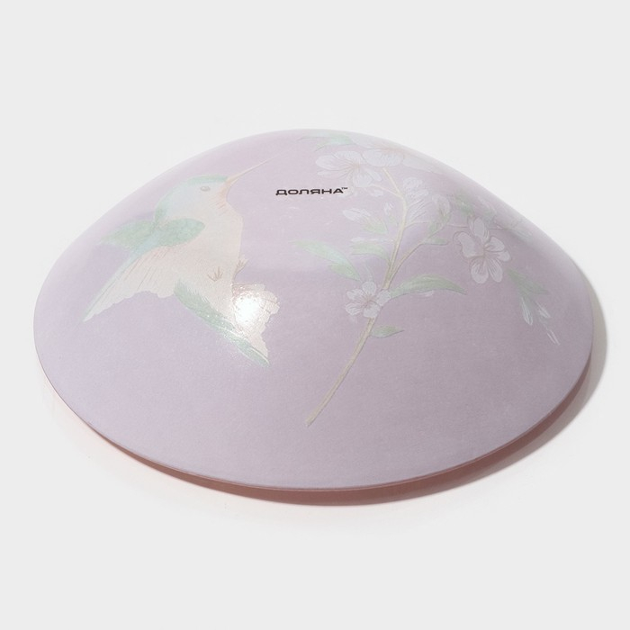 Набор тарелок стеклянных Доляна &laquo;Колибри&raquo;, 19 предметов: 6 десертных тарелок, 6 обеденных тарелок, 6 мисок, салатник