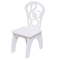Стул &laquo;Скрипичный ключ&raquo; с фрезерованной спинкой, цвет белый, жесткий