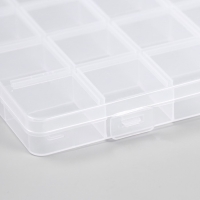 Шкатулка пластик для мелочей "Прямоугольная" 24 отделения 18,8х13х1,7 см Шкатулка пластик для мелочей "Прямоугольная" 24 отделения 18,8х13х1,7 см