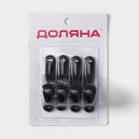 Крючки самоклеящиеся Доляна «Классик», 4 шт, цвет чёрный Крючки самоклеящиеся Доляна «Классик», 4 шт, цвет чёрный
