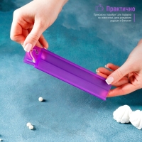 Набор печатей для марципана и теста Доляна &laquo;Алфавит русский, цифры&raquo;, 43 шт (3 см), держатель, цвет фиолетовый