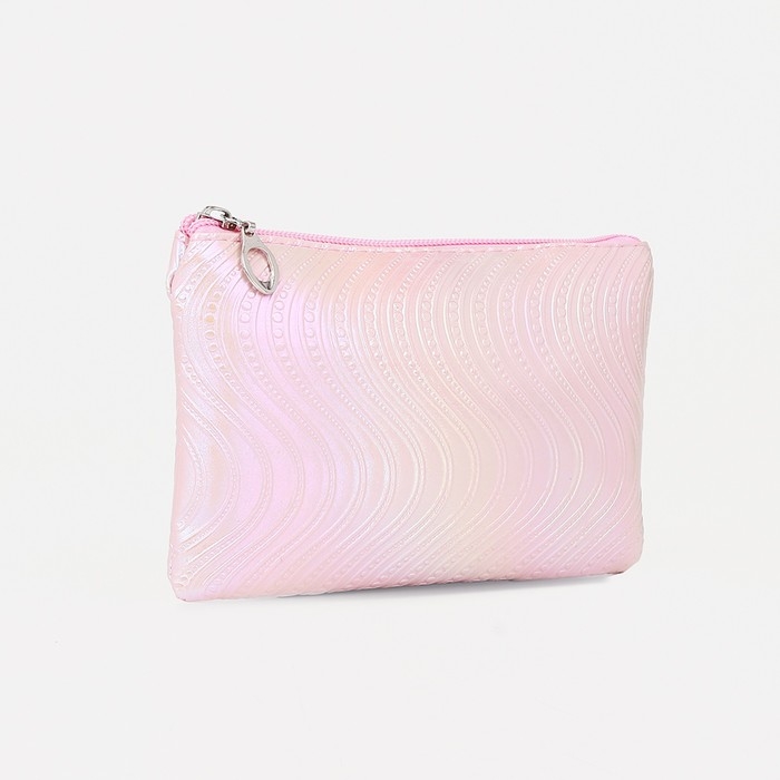 Набор косметичек 2 в 1 на молниях, цвет розовый