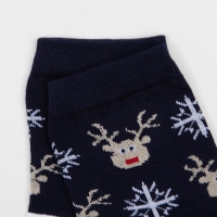 Носки детские «Олени и снежинки» цвет синий, размер 22-24 Носки детские «Олени и снежинки» цвет синий, размер 22-24