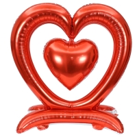 Шар фольгированный 36" &laquo;Сердце&raquo;, на подставке, красный, под воздух