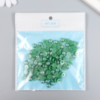 Декор для творчества пластик "Половинки бусин. Зелёная гамма" 20 гр 0,8х0,8 см Декор для творчества пластик "Половинки бусин. Зелёная гамма" 20 гр 0,8х0,8 см