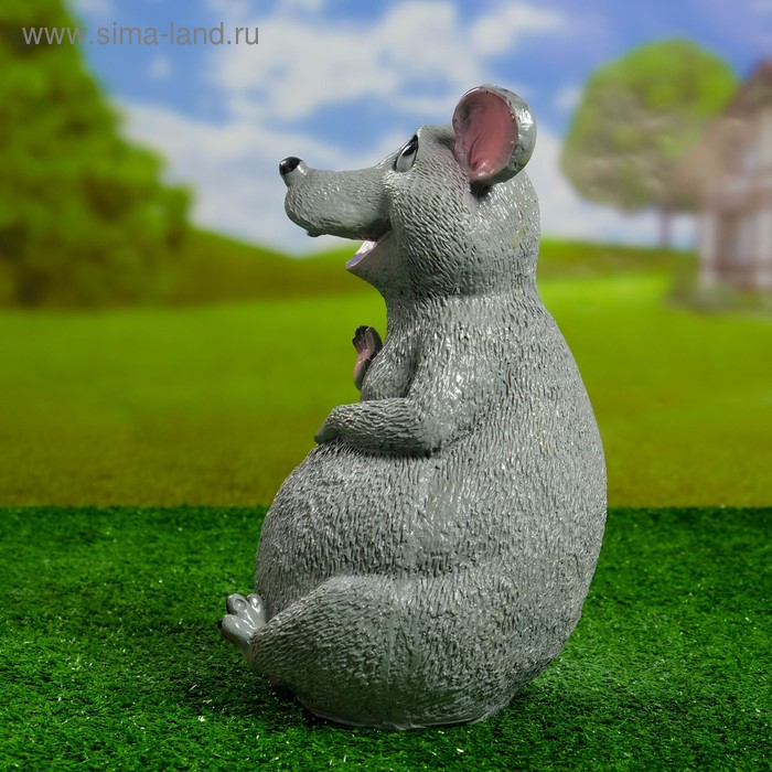 Садовая фигура Садовая фигура "Мышь" серая, 29,5см