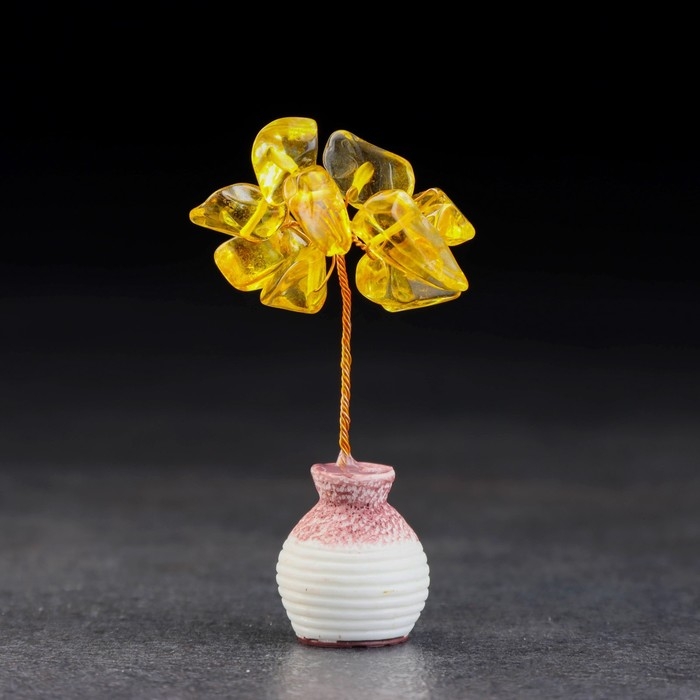 Сувенир Сувенир "Дерево Богатства. Цитрин", натуральный камень, 7 х 3 см