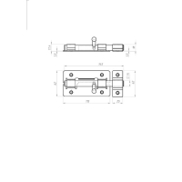 Задвижка дверная ЗД-01, покрытие цинк Задвижка дверная ЗД-01, покрытие цинк
