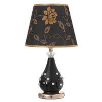 Настольная лампа "Сабрина" Е27 40Вт черный 25х25х43 см RISALUX