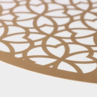 Салфетка сервировочная на стол &laquo;Шарм&raquo;, 38&times;38 см, цвет металлик коричневый