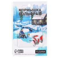 Мормышка Столбик чёрный, красное брюшко + куб серебро, вес 0.6 г Мормышка Столбик чёрный, красное брюшко + куб серебро, вес 0.6 г
