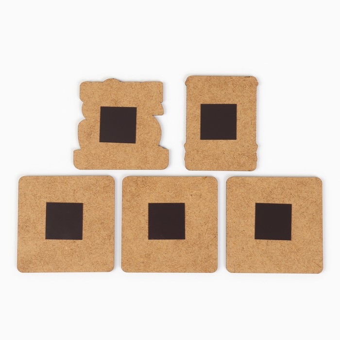 Магнит новогодний деревянный &laquo;Новый год: Новогодний&raquo;, МИКС из 5 шт