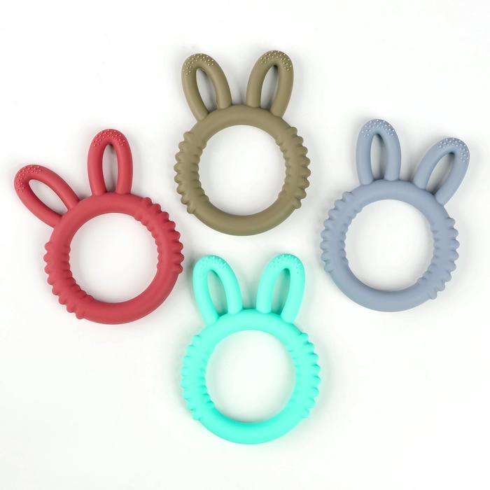 Прорезыватель силиконовый для зубов «Зайка», детский, цвета МИКС Прорезыватель силиконовый для зубов «Зайка», детский, цвета МИКС