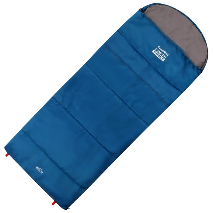 Спальный мешок maclay camping comfort summer, одеяло, 2 слоя, правый, 220х90 см, +10/+25&deg;С