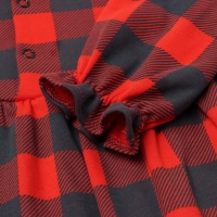 Платье и повязка Крошка Я "Клеточка", рост 86-92 см, красный