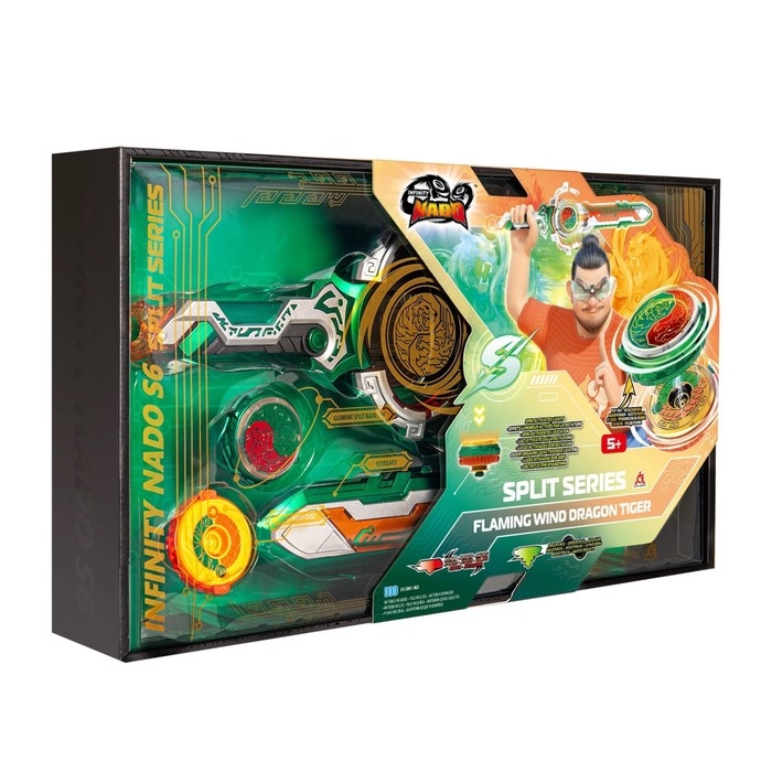 Волчок «Эпик Лончер. Сплит серия. Flaming Wind Dragon Tiger», с устройством для запуска, Инфинити Надо Волчок «Эпик Лончер. Сплит серия. Flaming Wind Dragon Tiger», с устройством для запуска, Инфинити Надо