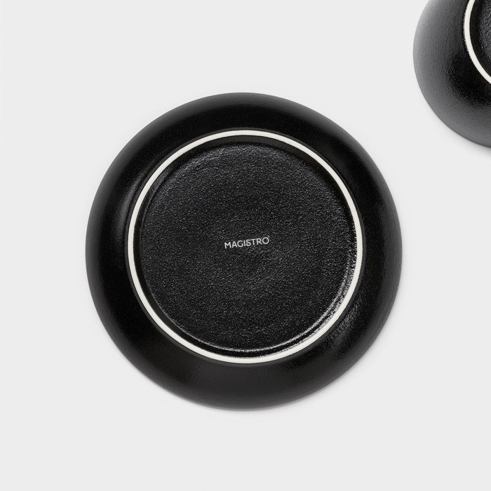 Набор керамический кофейный Magistro Carbon, 4 предмета: чашка 200 мл, блюдце d=14,5 см Набор керамический кофейный Magistro Carbon, 4 предмета: чашка 200 мл, блюдце d=14,5 см