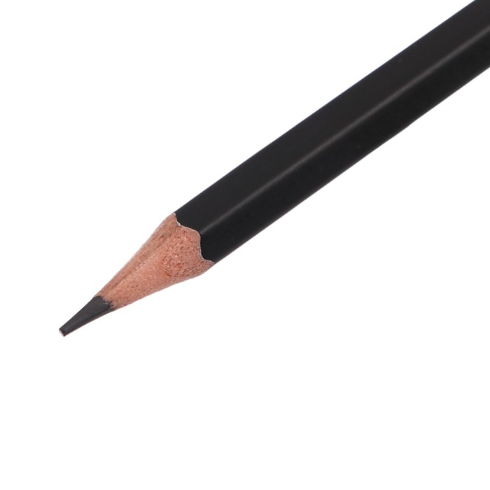 Набор чернографитных карандашей с ластиком 4 штуки ErichKrause Набор чернографитных карандашей с ластиком 4 штуки ErichKrause "Jet Black", HB, грифель d=2.2 мм, дерево, шестигранных в пакете, чёрный корпус