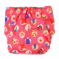 Многоразовый подгузник «Веселые зверята», 3-15 кг, цвет красный, Крошка Я Многоразовый подгузник «Веселые зверята», 3-15 кг, цвет красный, Крошка Я