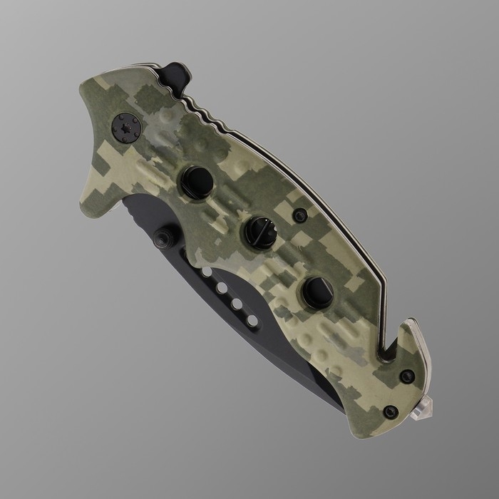 Нож складной Stinger с клипом, стропорезом, 9.5 см, лезвие - 3Cr13, рукоять - сталь Нож складной Stinger с клипом, стропорезом, 9.5 см, лезвие - 3Cr13, рукоять - сталь