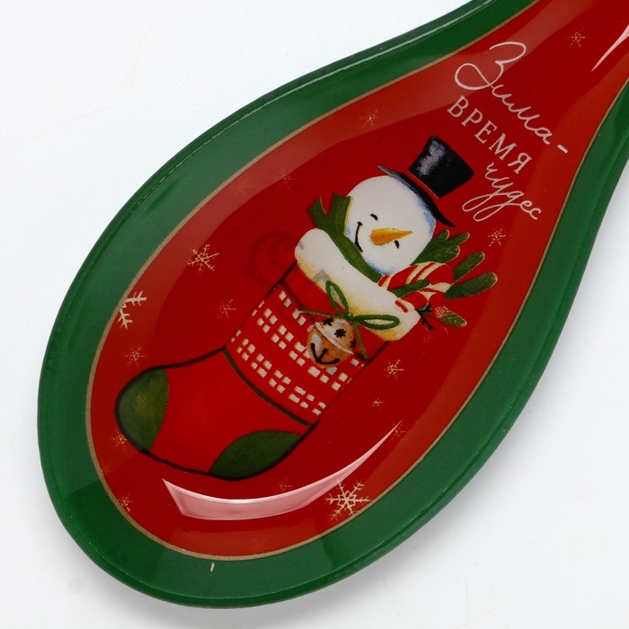 Подарочный набор новогодний Дорого внимание «Время чудес»: подставка под ложку, лопатка Подарочный набор новогодний Дорого внимание «Время чудес»: подставка под ложку, лопатка