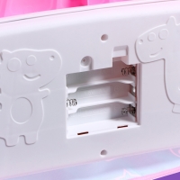 Музыкальный развивающий коврик &laquo;Весёлые зверята&raquo;, цвет розовый