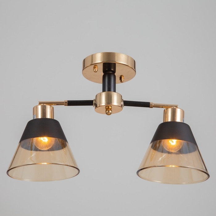 Люстра Люстра "Ализе" 2х60Вт Е27 черный/золото 45х16х24см