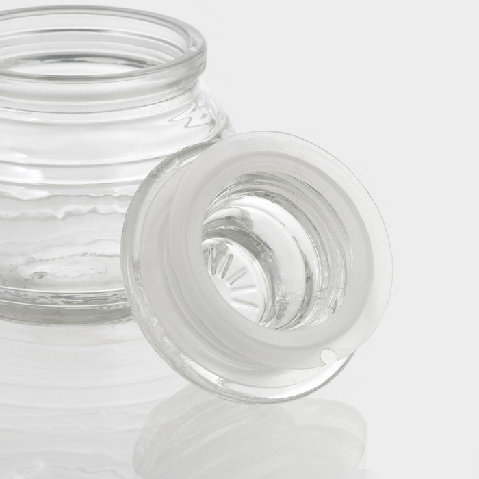 Банка стеклянная для сыпучих продуктов &laquo;Бочка&raquo;, 130 мл, 8&times;8,8 см