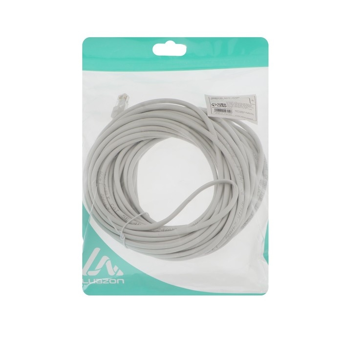 Патч-корд LuazON, UTP, 15 м, серый