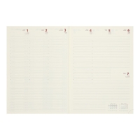 Еженедельник датированный 2025 года, A4, 64 листа, deVENTE.Vertical, твёрдая обложка из искусственной кожи с поролоном, ляссе, кремовый блок 70 г/м2, синий