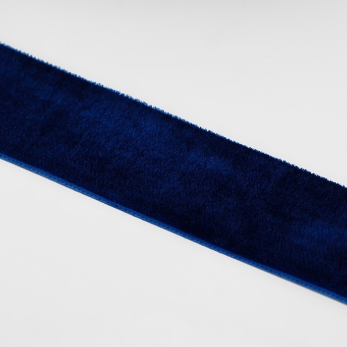 Лента бархатная, 25 мм, 18 ± 1 м, цвет синий №47 Лента бархатная, 25 мм, 18 ± 1 м, цвет синий №47