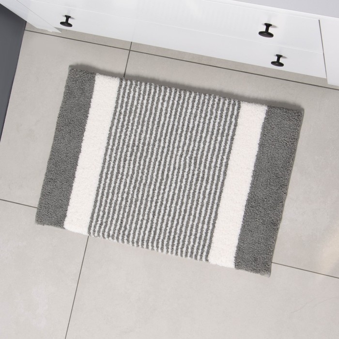 Коврик Коврик "Stripes" 40х60 см, серый, полиэстер