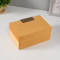 Шкатулка текстиль "Блок" горчичная 12,2х18х8,2 см Шкатулка текстиль "Блок" горчичная 12,2х18х8,2 см