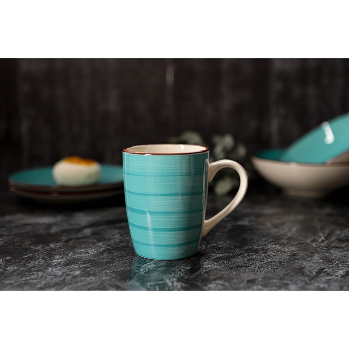 Кружка керамическая Доляна «Морской мир», 360 мл, цвет голубой Кружка керамическая Доляна «Морской мир», 360 мл, цвет голубой