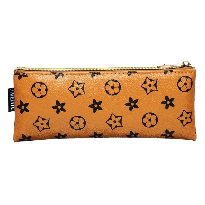 Пенал мягкий, 1 отделение, 90 х 215 х 10 мм, плоский, deVENTE, Monogram, искусственная кожа бежевый 7024446