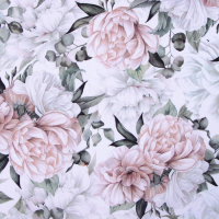 Комплект штор для кухни с подхватами Этель &laquo;Пионы&raquo; 145х180см-2 шт., 100% п/э