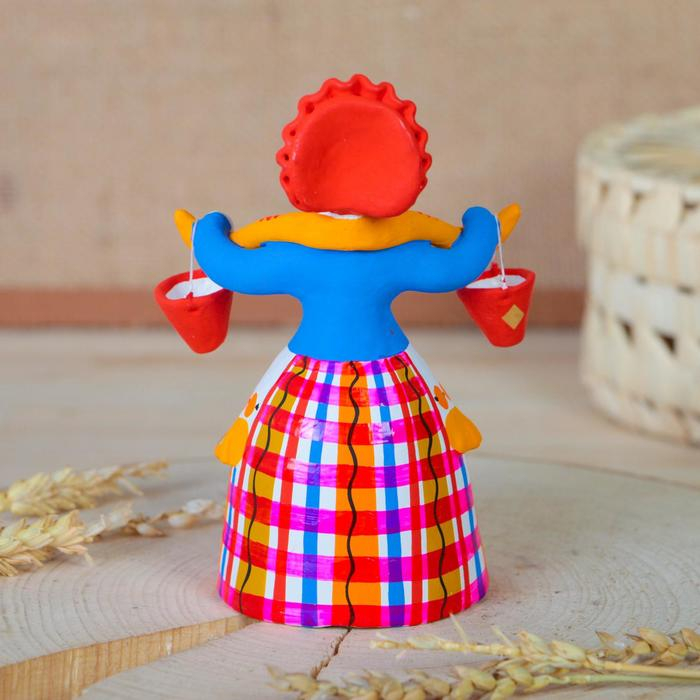 Дымковская игрушка Дымковская игрушка "Барыня - водоноска", 14 см, микс