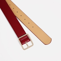 Ремень женский, ширина 4 см, пряжка металл, цвет тёмно-красный Ремень женский, ширина 4 см, пряжка металл, цвет тёмно-красный