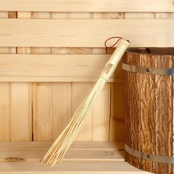 Веник массажный для бани короткий Веник массажный для бани короткий "С легким паром", 36 см