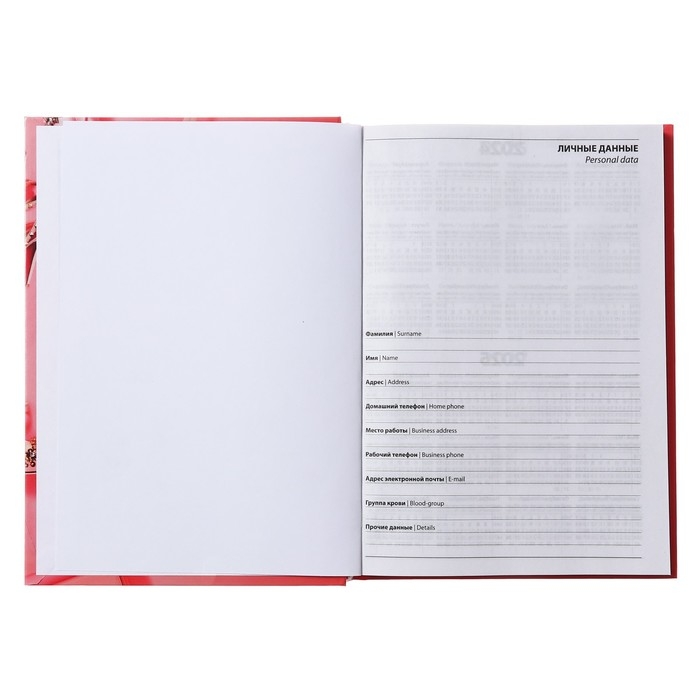 Ежедневник полудатированный на сшивке, А5 160 листов, картон 7БЦ, Атрибуты современности, глянцевая ламинация