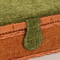 Шкатулка для рукоделия "Зелёно-оранжевая" 18х12х9,5 см Шкатулка для рукоделия "Зелёно-оранжевая" 18х12х9,5 см