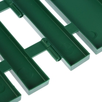 Ограждение декоративное, 25 &times; 170 см, 5 секций, пластик, зелёное, &laquo;Чудный сад&raquo;