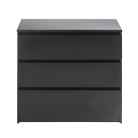 Комод с 3 ящиками Мадера, 800х420х775, Черный