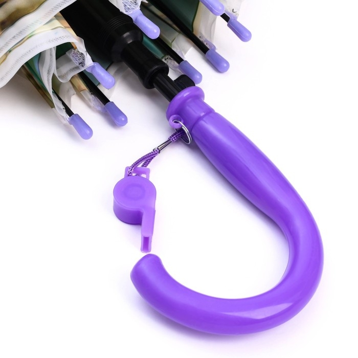 Зонт детский полуавтоматический &laquo;Милые зверюшки&raquo;, r=41см, со свистком, цвет МИКС