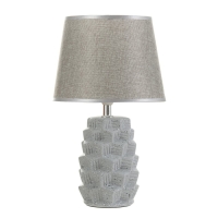 Настольная лампа "Айрис" Е14 40Вт серый 20х20х33 см RISALUX Настольная лампа "Айрис" Е14 40Вт серый 20х20х33 см RISALUX