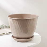 Цветочный горшок с поддоном &laquo;Корсика&raquo;, 1,8 л, d=17, цвет фраппе