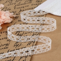 Кружево капроновое, 15 мм &times; 10 &plusmn; 1 м, цвет белый