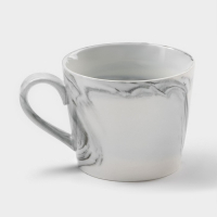 Набор кружек керамических на металлической подставке «Мрамор», 6 предметов: 390 мл, цвет серый Набор кружек керамических на металлической подставке «Мрамор», 6 предметов: 390 мл, цвет серый